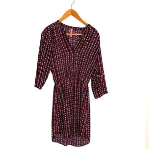 Eight Sixty 3/4 Sheath V Neck Patterned Dress